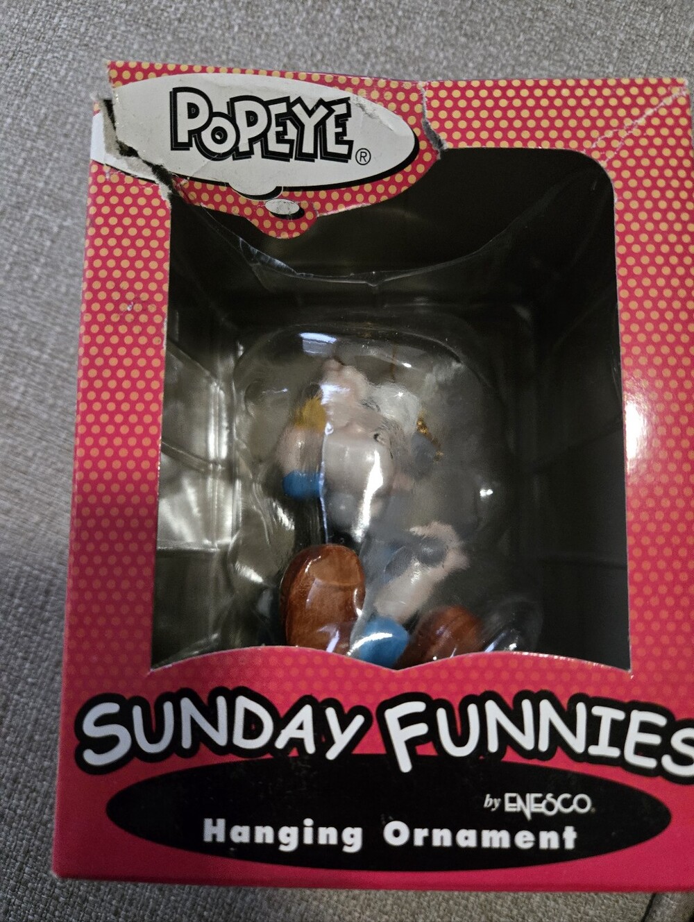 Vintage Enesco Popeye Sunday Funnies Hanging Ornament 1996